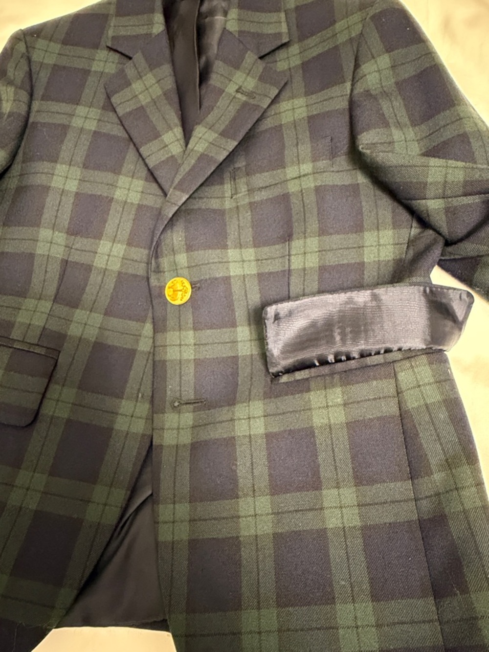 Brooks Brothers Boys Classic Navy Blue/Green Blazer with Gold Buttons, Size 8. - Picture 10 of 17